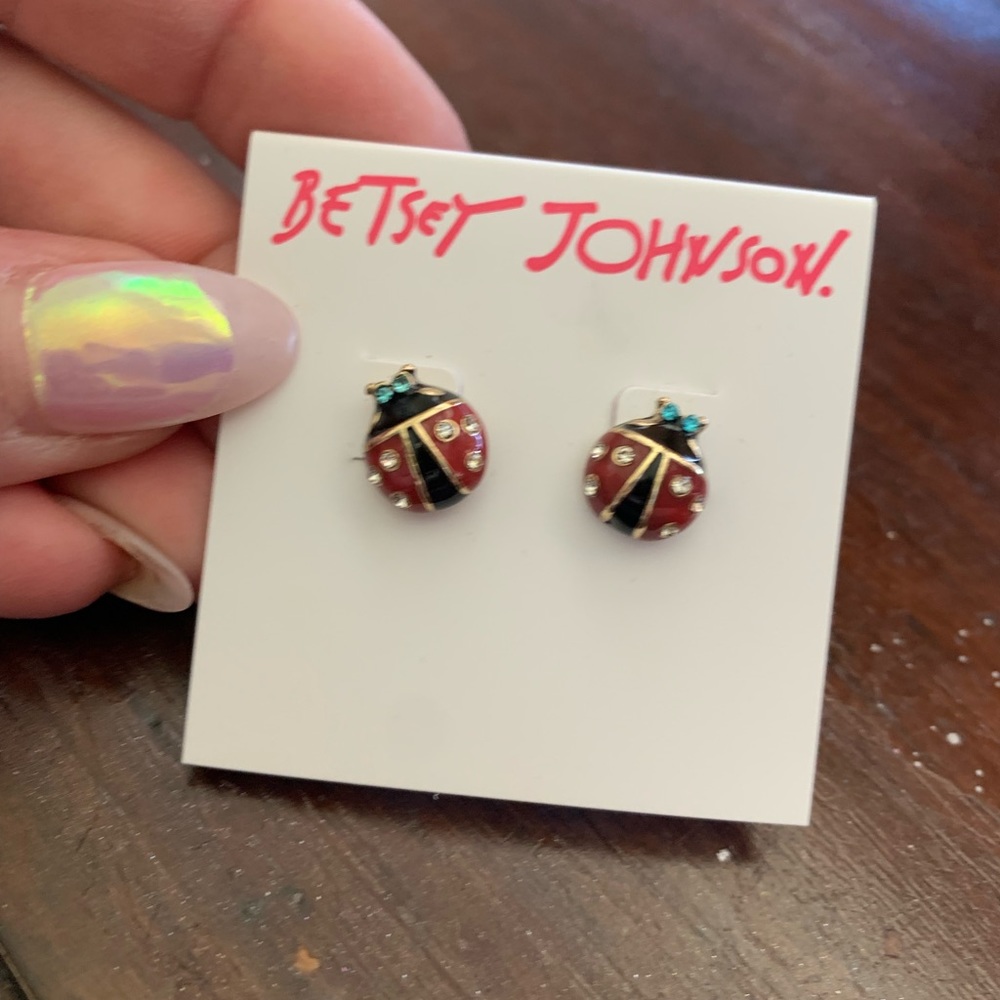 Betsey Johnson lady bug studs